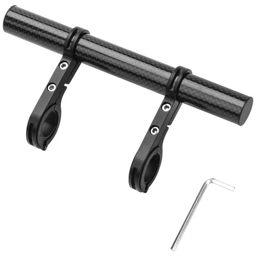 ANTOPY Bike Handlebar Extender Lamp Light Phone Mount Holder Bracket Extension Carbon Fiber Double Bicycle Handlebar Extension Bracket for Motorcycle Bicycle