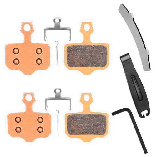 PACYTION 2 Pairs Sintered Metal Ebike Bike Brake Pads,Compatible with Sram Brake Pads Avid Elixir E1 E3 E5 E7 E9 ER CR XO XX DB1 DB3 DB5, Scooter MTB Disc Brake Pads Compatible with Nutt Brake Pads with Tools