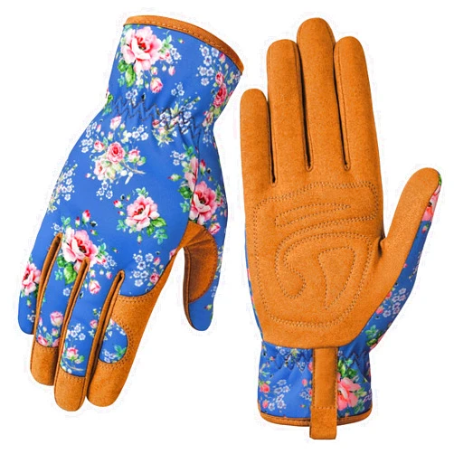 Trifabricy Gardening Gloves for Women, Breathable leather Garden Gloves with Grip, Thorn-Proof Puncture-Resistant Work Gloves