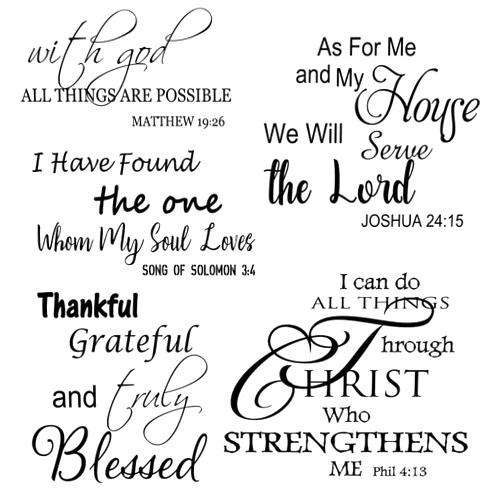 CASADECOR Bible Verse Wall Decals - Vinyl Quotes Stickers Inspirational Peel & Stick Decor for Living Room, Bedroom, Office, Bathroom