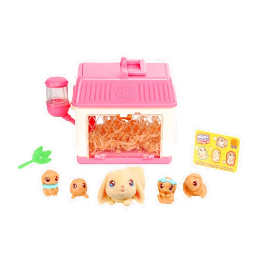 Little Live Pets - Mama Surprise Minis. Feed and Nurture a Lil' Bunny Inside Their Hutch so she can be a Mama. She has 2, 3, or 4 Babies with Accessories to Dress Up The Babies