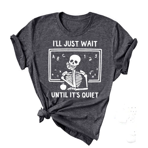 Haukea Teacher Shirts Funny Women’s Teacher Life T Shirt Graphic Tees Casual Soft Cotton Shirts Tops
