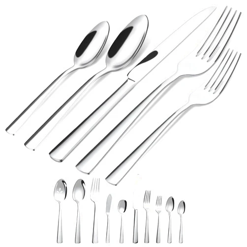 Brightown 45-Piece Silverware Flatware Cutlery Set Service for 8, Durable 18/0 Stainless Steel Tableware in Ergonomic Design Size and Weight, Dishwasher Safe