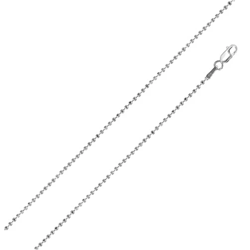 SURANO DESIGN JEWELRY Sterling Silver 1mm,1.2mm,1.5mm,1.8mm Diamond Cut Bead Ball Chain Necklace w/LOBSTER CLASP,Made in Italy