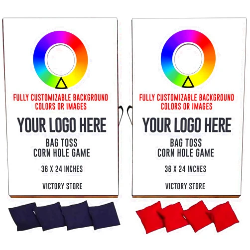 VictoryStore Cornhole Games - Custom Logo Cornhole Bag Toss Game