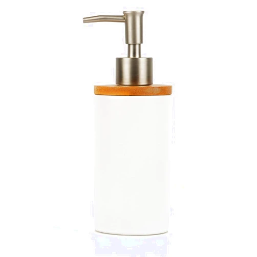 Whiidoom Ceramic Soap Dispenser Hand Soap Dispenser Refillable Liquid Great for Kitchen and Bathroom Decorative (White)