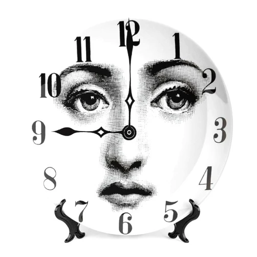 GETLF Lina Cavalieri Plate, Wall Decorative Plate, Mysterious Face Plate Wall Hanging Decoration,Including Bracket and Special Spring Hook,B12,8inch