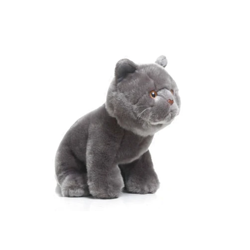 TAMMYFLYFLY Lifelike British Shorthair Cat Plush Stuffed Animal Toy British Shorthair Cat Animal Model 32cm
