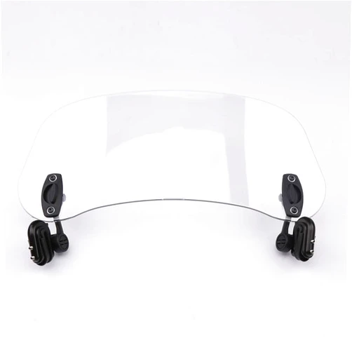 WEHOX Motorcycle Windshield Extension - Universal Moto Adjustable Clip-on Windscreen Extender (Transparent, Plus)