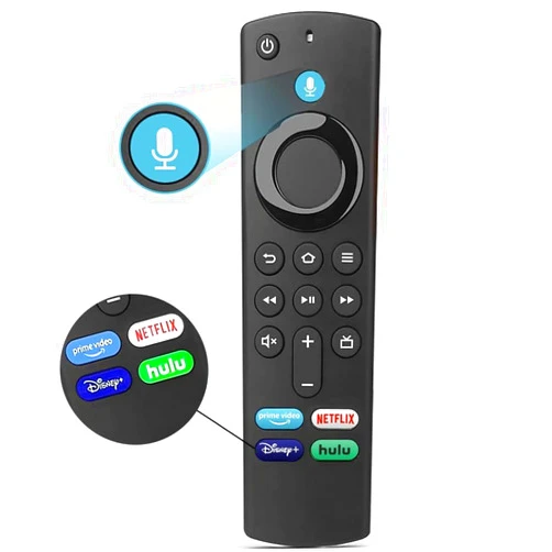JIUHCORY Upgrade Replacement Voice Remote (L5B83G), for FireStick 3rd Gen, for Smart TV Stick/ 4K Max, Lite, 3rd/2nd Gen, Amazon Fire TV Cube(1st Gen & 3nd Gen), AMZ Fire TV(3rd Gen, Pendant)(with 2 Bateries)