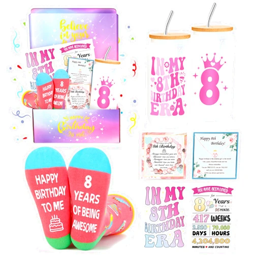 Launrada Birthday Gift for 8 Year Old Girl 8th Birthday Decorations for Girls 8 Year Old Girl Gift Ideas 8th Birthday Gifts for Girl Cool Gifts for 8 Year Old Girls Trendy Things for 8 Year Old Girls