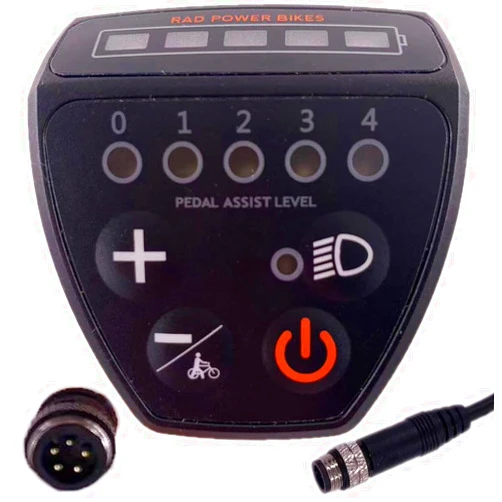 NULKOMMA Electric Universal Bike LED Display Meter 24V 36V 48V Cycling Computer Ebike LED Display Control Panel with 5p Male Plug Waterproof