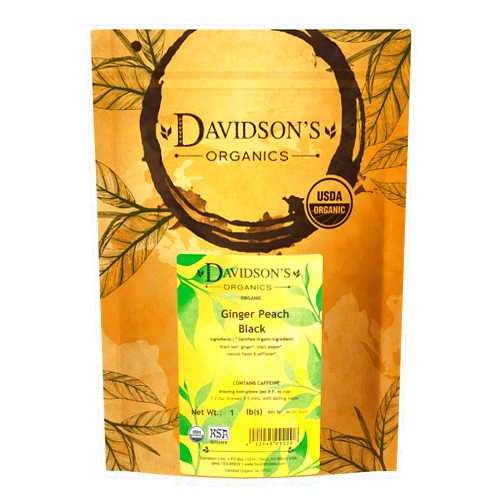 Davidson's Organics, Ginger Peach, Loose Leaf Tea, 16-Ounce Bag