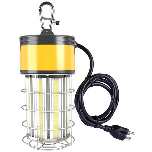 JC-LGL LED Temporary Work Light 100W 5000K 12,000lm, JC-LGL Outdoor Construction Lights Job Site Lighting 10ft Cord Dust Waterproof Hanging Lightin