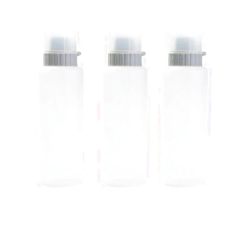 ZHUZE 3Pcs Condiment Porous Squeeze Bottles, 6Oz /12Oz Clear Squeeze Squirt Condiment Bottles, with Cap Lids Seasoning Dispenser Bottles for Ketchup, Salad, BBQ Sauce, Syrup and More (Small)