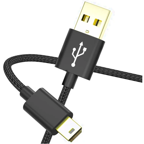 SCOVEE Camera USB Cable,Braided Mini USB Data Transfer Cord for Canon Rebel/PowerShot/EOS/DSLR/ELPH Digital Cameras, Camcorder Wire for Canon Rebel,Vixia PC Computer Interface Charger Replacement 3FT