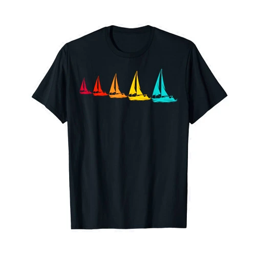 Retro Sailing Sailboats Sailboats Graphic For Sailors Retro Sailing T-Shirt