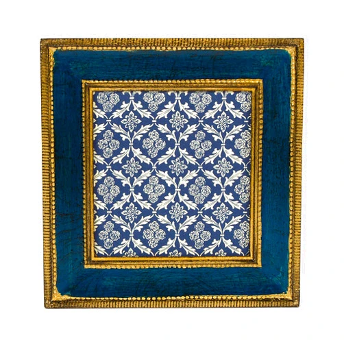 Cavallini Papers & Co., Inc. Cavallini Florentine 3x3 Classico Blue Frame