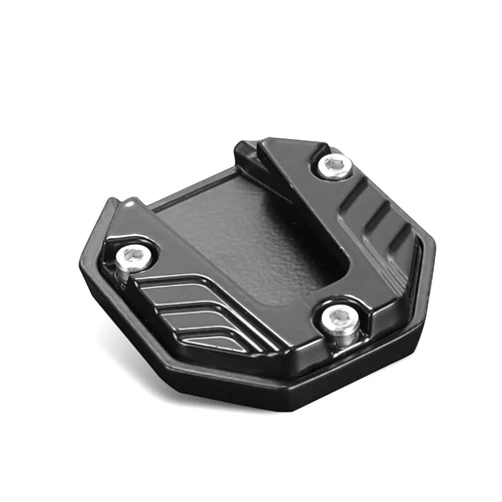 Dogary Motorcycle Kickstand Support Pad, Side Parking Stand Extension Plate, Enlarged Bottom Anti-Sink Foot Extension Support Pad, Universal for Motorcycle Modification Accessory (Black)