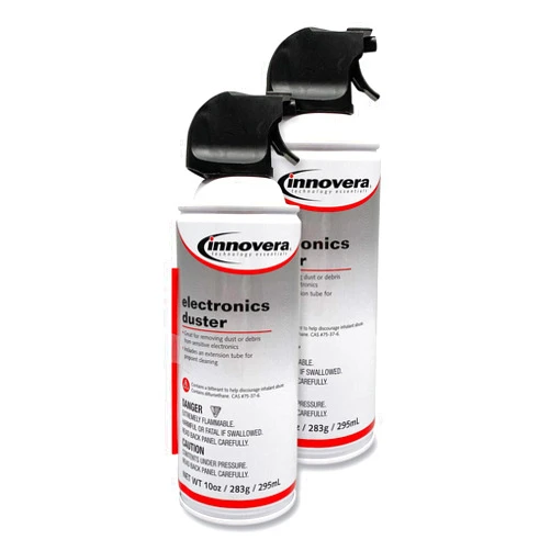 Innovera IVR10012 10 oz. Can Compressed Air Duster Cleaner (2/Pack)