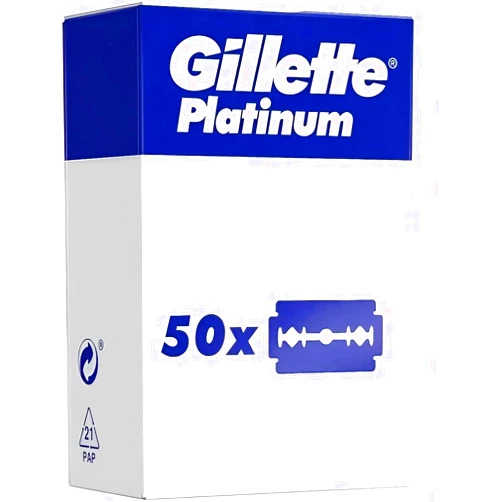 Gillette 50 Gillette Platinum Double Edge Razor Blades