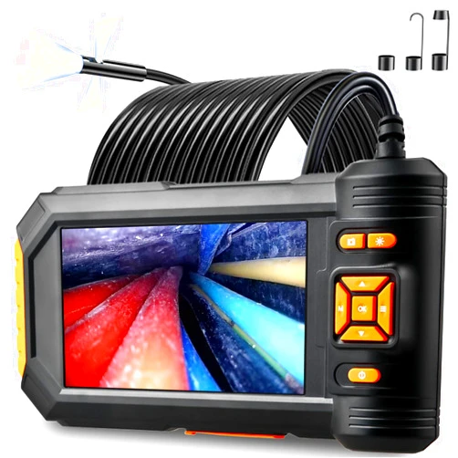 YESMRO Triple Lens Endoscope Camera with Light - 32FT Semi-Rigid Cable 5