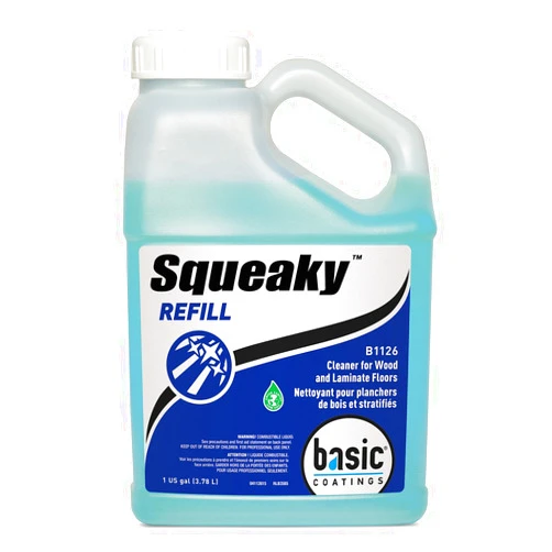 Basic Coatings Squeaky Hardwood Floor Cleaner Refill | Harwood Floor Cleaner | No Residue I Floor Cleaning Solution I 1 Gal