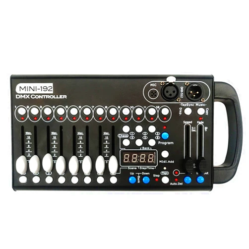SPOOBOOLA Dmx Console,Universal DMX-512 Controller 192 DMX 512 Stage DJ Light Controller 240 Different Scenes Dmx512 Console Applicable to 3-Pin DMX Cable for DJs Bands Bars Pubs Clubs Family Party Wedding etc…