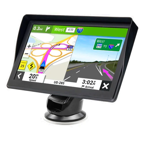 AXIOVINEX GPS Navigator for Car Truck RV - 7'' HD Touchscreen Navigation System, Latest 2025 Maps Free Lifetime Updates, Speed & Red Light Warning, Turn-by-Turn Voice Guidance, GPS Navigation for All Cars