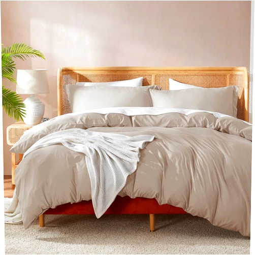 Nestl Linen Duvet Cover King Size - Soft Double Brushed King Duvet Cover Set, 3 Piece, with Button Closure, 1 Duvet Cover 104x90 inches and 2 Pillow Shams