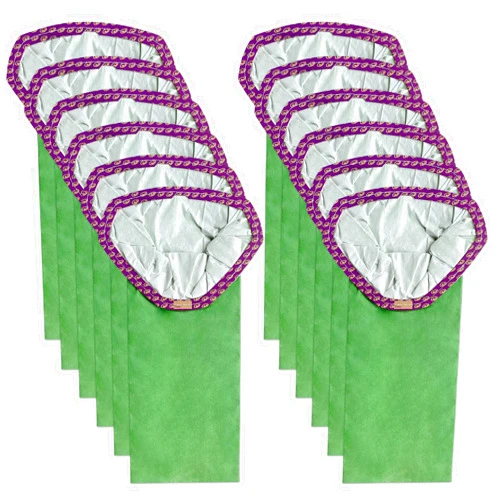 Kerneed 12 Pack 107313 Micro Filter Bags Replacement for ProTeam 10 Quart Backpack Vacuum: Super Coach Pro 10, GoFit 10, #107313 Open Triangular Collar