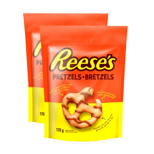 Generic Her sh-ey Reeses-Dipped Pretzel, 170 g/6 oz, Pack of 2 (Includes Ice Pack) Shipped from Canada