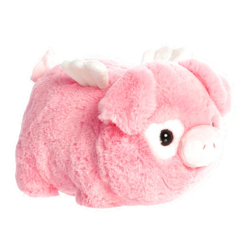 Aurora® Adorable Spudsters™ Faye Flying Pig™ Stuffed Animal - Comforting Cuddles - Playful Companions - Pink 10 Inches