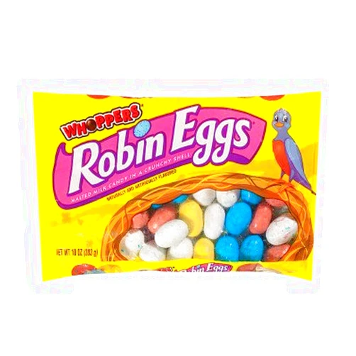 Whoppers LARGE Robin Eggs Malted Milk candy with a Crunchy Shell 10ounce (283g) single pack
