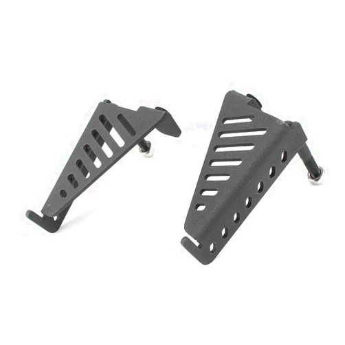 FESTEY Cnaloo12 Auto Black 2pcs Foot Pedal Front Footrest Pegs Grille Steel Panel Foot Pegs for Jeep Wrangler JK 2 Door 4 Door 2007-2017
