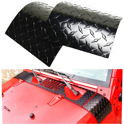 Nicebee 2Pcs Car Side ABS Black Body Armor Side Cowl Cover for Jeep Wrangler JK Unlimited 2007-2017