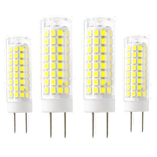HAOGUAIS Dimmable G8 LED Bulb Equivalent to G8 Halogen Bulb 75W-80W, GY8.6 /G8 Bi-Pin Base Light Bulb AC120V 720lm Suitable for Under Cabinet Lighting Kitchen Lighting White 6000K 4-Pack
