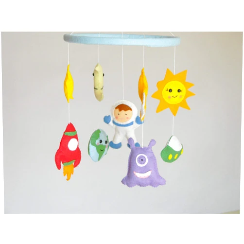 RainbowSmileShop Planets Mobile Baby Crib Mobile Solar Systems mobile Space nursery mobile Earth Stars Moon Planets Nursery Decor Rocket Ship Mobile