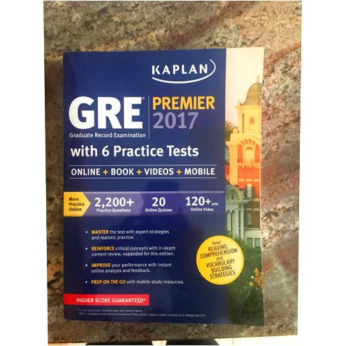 Kaplan Test Prep GRE Premier 2017 with 6 Practice Tests: Online + Book + Videos + Mobile (Kaplan Test Prep)