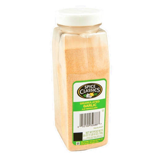 Spice Classics Granulated Garlic, 25 oz - One 25 Ounce Container of Garlic Powder Seasoning, Use on Vegetables, Meats, Rubs and Dressings for a Bold Flavor