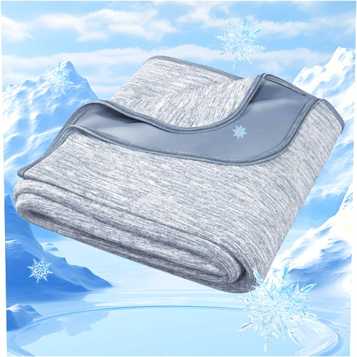 Degrees of Comfort Cooling Lightweight Summer Blankets, Thin Breathable Cooling Blanket for Bed Couch Sofa, Keep Body Cool for Hot Flashes (Grey, 50