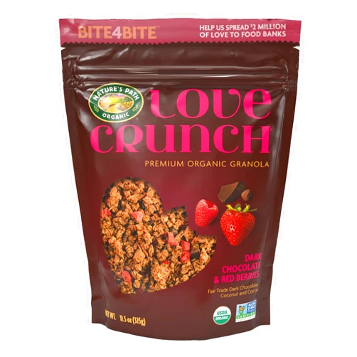 Love Crunch Organic Dark Chocolate & Red Berries Granola, 11.5 oz (Pack of 6), Non-GMO, Fair Trade, by Nature's Path
