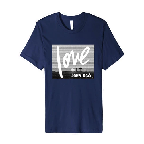 VISIT THE STORE TEENAGER LOVE RR JOHN 3:16 LOVE/ Cool Christian Faith Teenagers Premium T-Shirt