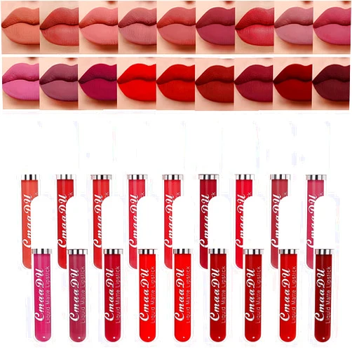 Gireatick 18 colors Matte Velvety Liquid Lipstick Set, Long Lasting Lip Stain Waterproof Non-Stick Cup Liquid Lipgloss Set, High Pigmented Velvet Lip Gloss Kit
