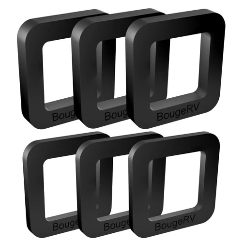 BougeRV 6 Pack 2 Inch Hitch Receiver Silencer Pad Reduce Rattle and Noise Between Receivers and Tow Hitches, Multiple Size Combination, Fits Any 2 Inch Trailer Hitch Receiver