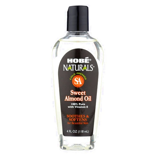 Hobe Labs Hobe Naturals Sweet Almond Oil - 4 fl oz - 100% Pure with Vitamin E