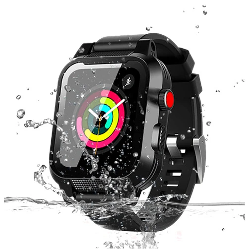 MIZUSUPI for Waterproof Apple Watch Case 40mm 45mm 44mm 42mm 41mm 38mm,IP68 Waterproof Case with Band and Screen Protector for Apple Watch Series 8 7 6 5 4 3 2 SE SE2, Full Body Rugged Protective Case
