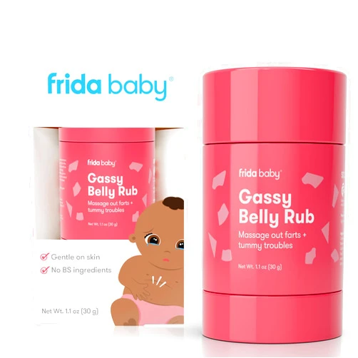 Frida Baby Gassy Belly Rub | Infant Gas Relief | Baby Gas Relief Rub for Belly Massages Made with Natural Oils