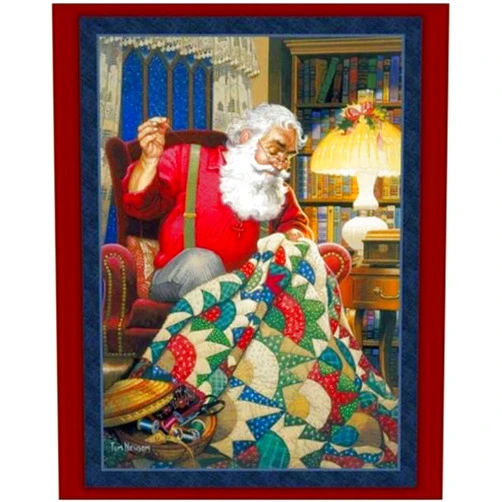 FlashPhoenix Quality Sewing Fabric – Quilting Santa Limited Edition Digital Panel Cotton Quilt Fabric Santa 3 Size: 36x44 Panel Inch