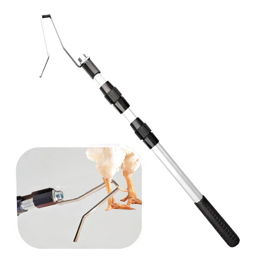 Bytcew Chicken Catcher Hook Tool, Poultry Fowl Legs Catching Pole Stick Rod for Goose Geese Duck Turkey Bird, Deepen V-Shape Groove Design